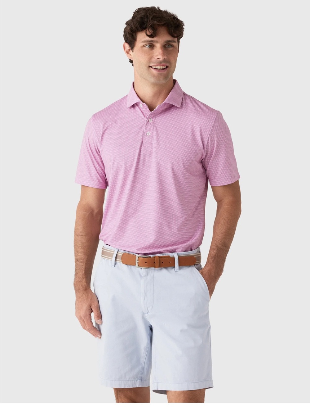 HOLDERNESS & BOURNE The Nagle Shirt pink polo shirt